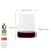 Stölzle Lausitz Power čaše za crno vino bez stalka 520 ml, set od 6 komada, perivo u perilici posuđa, kristalno staklo bez olova 2