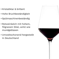 Sada pohárov na červené víno Stölzle Lausitz Quatrophil, 6 ks, 570 ml, krištáľové sklo, vhodné do umývačky riadu, nárazuvzdorné, maximálny aromatický zážitok 3