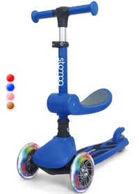 Stompa 2 u 1 dječji romobil na tri kotača s LED kotačima i sjedalicom - od 2 godine do 50 kg 1