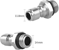 Stone Banks 1/4" Gyorscsatlakozó Adapter Nyomásmosó Habosító Csatlakozó Rozsdamentes 3