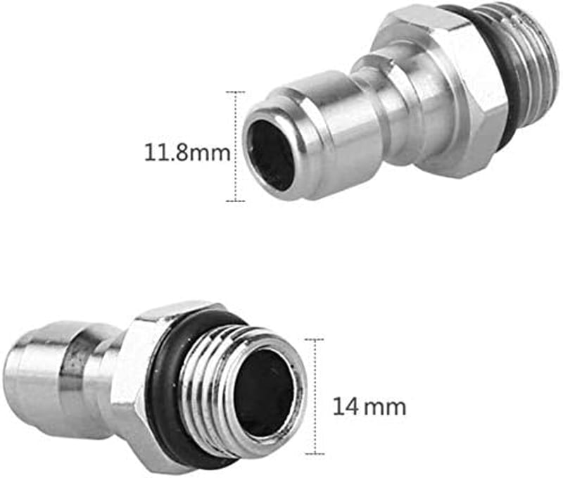Stone Banks 1/4" Gyorscsatlakozó Adapter Nyomásmosó Habosító Csatlakozó Rozsdamentes