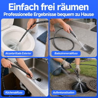 Set furtun de curățare țevi Stone Banks de 15 m cu duze fixe și rotative pentru aparate de spălat cu presiune Kärcher K2-K7, M22, Lavor și Bosch AQT 6