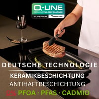 Stone&Stone Grilovacia panvica 47 cm obdĺžniková indukčná hliníková s keramickým nepriľnavým povrchom QLINE CK 3000 s oceľovým dnom, na plyn a do rúry, s rukoväťou 6