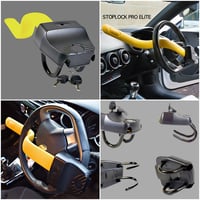 Zámok na volant Stoplock Pro Elite pre autá - Čierno/žltý bezpečnostný zámok proti krádeži 4