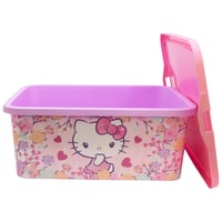 Cutie de depozitare pentru copii Stor Hello Kitty cu închidere prin clips, 13 litri - Organizator din plastic pentru jucării în camera copiilor 5