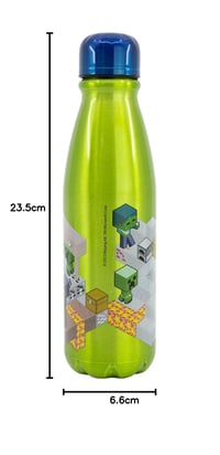 Sticlă de apă din aluminiu Minecraft pentru copii, 600 ml, bidon reutilizabil 3