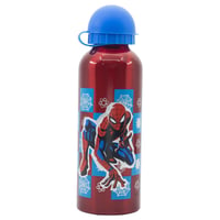 Sticlă de apă pentru copii Stor Spider-Man din aluminiu, 530 ml - Reutilizabilă, cu pipetă și închidere de siguranță, anti-scurgere - Pentru școală și sport 2