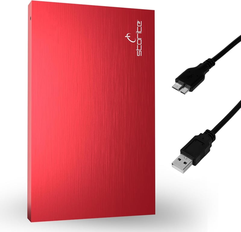Storite 1 TB hordozható külső merevlemez USB 3.0 - piros