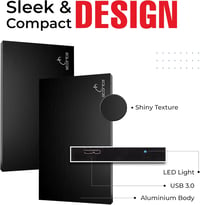 Storite 1TB Külső Merevlemez USB 3.0 PC Mac Windows Laptop Gamer Backup - 1 TB, black 2
