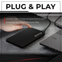 Storite 500GB külső merevlemez USB 3.0 hordozható HDD biztonsági mentéshez - 500 GB, White 6