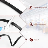 Storystore EPDM Gumi Élvédő Profil - 3m Öntapadós U-alakú Keret Védőszegély Fémlemezekhez, Autóajtókhoz, Asztalokhoz - 6mm Fekete 5