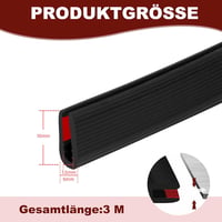 Storystore EPDM U-profil gumisín 1,5mm x 3m lemezhez ajtóhoz üveghez - 1.5mm,3m 2