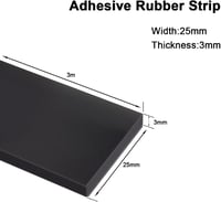 Storystore Öntapadós Neoprén Gumicsík 25mm x 3mm x 3m - Piros Tömör Gumiprofil Szigeteléshez, Rezgéscsillapításhoz, Padlóvédelemhez, Csúszás 2