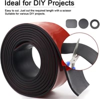 Storystore Öntapadós Neoprén Gumicsík 25mm x 3mm x 3m - Piros Tömör Gumiprofil Szigeteléshez, Rezgéscsillapításhoz, Padlóvédelemhez, Csúszás 5
