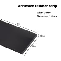 Storystore Samoljepljiva neoprenska gumena traka 25mm×1,5mm×3m - Crna brtvena profilna traka za izolaciju, prigušivanje vibracija, zaštitu podova i sprječavanje klizanja 2