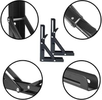 Storystore összecsukható konzol 300mm 80kg terhelhetőség fém tartó 2db - 12in/30cm, Black 4