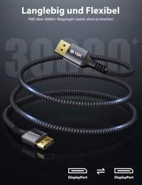 Stouchi 2.5m DisplayPort 2.1 kábel 8K@120Hz 4K@240Hz 165Hz gaming monitor 6
