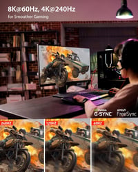 Stouchi DisplayPort 1.4 kábel 1.2m 8K 240Hz gaming monitor 4