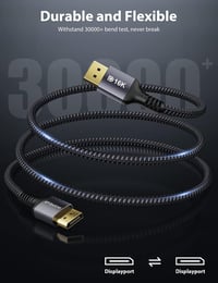 Stouchi DisplayPort 2.1 kábel 16K 80Gbps HDR HDCP 2.2 1m 6