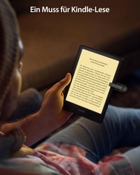 Telecomandă cu Răsfoire Magnetică Stouchi pentru Kindle Paperwhite, Colorsoft, Oasis, Scribe eReader și Tabletă, 2 în 1, cu Curea de Mână și Husă, Negru 2