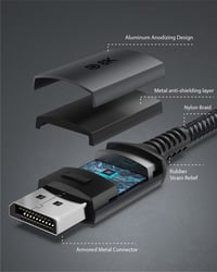 Stouchi USB-C DisplayPort 1.4 kábel 8K@60Hz Thunderbolt 3/4 1m 5