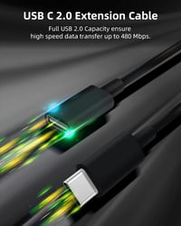 Stouchi USB-C hosszabbító kábel MagSafe töltőhöz 2m fekete 5