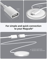 Stouchi USB-C hosszabbító kábel MagSafe töltőhöz iPhone 16/15/14/13 1m fehér 2