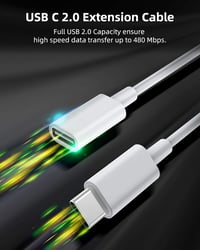 Stouchi USB-C hosszabbító kábel MagSafe töltőhöz iPhone 16/15/14/13 1m fehér 5