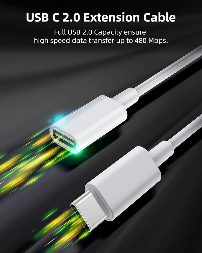 Stouchi USB-C hosszabbító kábel MagSafe töltőhöz iPhone 16/15/14/13 1m fehér
