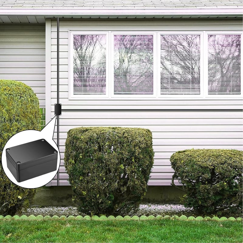 STOUCLA vízálló kültéri kötődoboz IP66 ABS műanyag elektronikai doboz 200 x 120 x 75 mm fekete 1 db