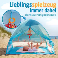 Pop-up plážový stan pre deti a bábätká Strandknirpse s UV 50+ ochranou – vetrolam, prenosný, s kolíkmi 6
