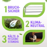 Sada sklenených slamiek STRAWGRACE 18 ks – 9 ks dlhých (21,5 cm) a 9 ks krátkych (15 cm), vnútorný priemer 7 mm, vonkajší priemer 10 mm, opakovane použiteľné 4