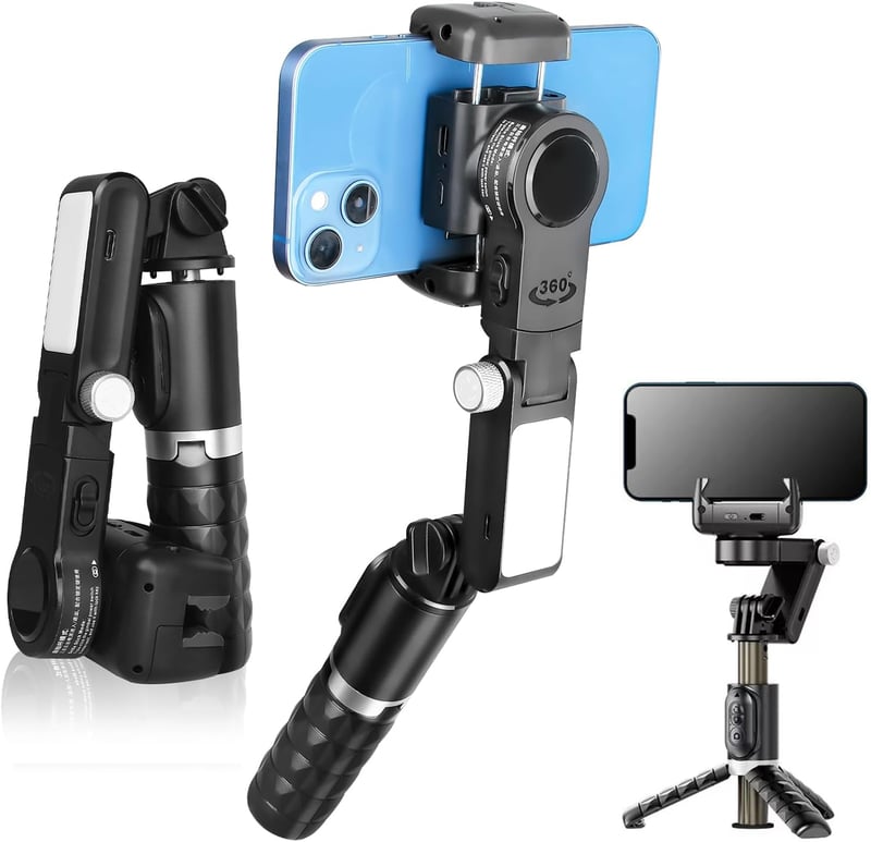 STRBDYI Smartphone Gimbal Stabilizátor Bluetooth Távirányítóval Vlogging YouTube-hoz