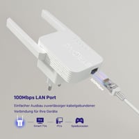 STRONG 300 Mbit/s WiFi zosilňovač signálu (repeater), 100 Mbit/s port, prístupový bod (AP), WPS, LED indikátor, jednoduchá inštalácia, kompatibilný so všetkými routrami 6