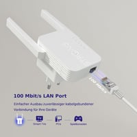 STRONG WiFi repeater 300 Mbit/s, konnektoros, WPS, LAN port, hozzáférési pont mód 6