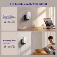 Wi-Fi opakovač STRONG AC1200 do zásuvky, dvojpásmový, WPS, LAN port 3