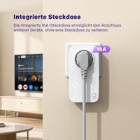 Sada Powerline adaptérov STRONG AV600 Mbit/s so zásuvkou – 2 ks, Plug & Play, HomePlug AV2, 100 Mbit/s LAN, režim úspory energie, pre TV, PC a iné 3