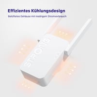 Wi-Fi 6 zosilňovač signálu STRONG AX3000 do zásuvky – dvojpásmový opakovač s 2 externými anténami 8