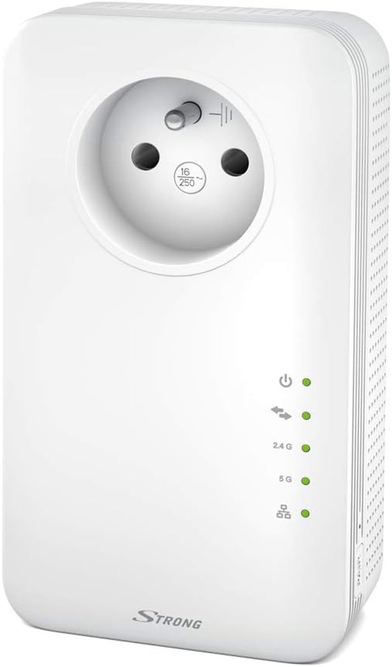 STRONG Dual Band Repeater 1200P - WiFi jelerősítő és hálózatbővítő, 1200 Mbps, kétfrekvenciás, 802.11ac, fali csatlakozóval, fehér