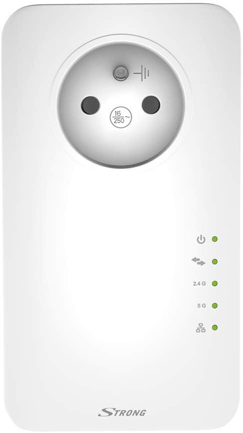 STRONG Dual Band Repeater 1200P - WiFi jelerősítő és hálózatbővítő, 1200 Mbps, kétfrekvenciás, 802.11ac, fali csatlakozóval, fehér