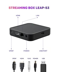 Box streaming STRONG Leap-S3 4K UHD Google TV – 2GB RAM, stocare 16GB, Chromecast, WiFi, Ethernet, control vocal Google, HDR10+ 8
