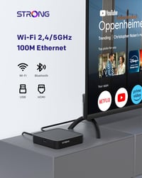 Box streaming STRONG Leap-S3 4K UHD Google TV – 2GB RAM, stocare 16GB, Chromecast, WiFi, Ethernet, control vocal Google, HDR10+ 2