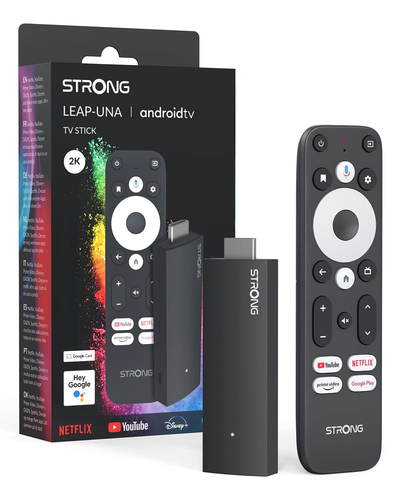 STRONG Leap-UNA Android 11 TV Streaming Stick – WiFi, Chromecast, Google Assistant, HDR10+, Netflix, YouTube, Google Play