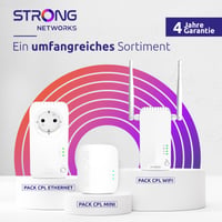 Sieťový adaptér STRONG Powerline 600 Triple EU Set – 3 ks, 600 Mbps, biely 5