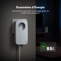 Sada napájacích adaptérov Strong Powerline AV600 CPL, 2 ks, 100 Mbps ethernetový port, vstavaná zásuvka, Plug & Play, kompatibilné s TV/PC, perleťová 6