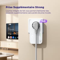 Sada napájacích adaptérov Strong Powerline AV600 CPL, 2 ks, 100 Mbps ethernetový port, vstavaná zásuvka, Plug & Play, kompatibilné s TV/PC, perleťová 3