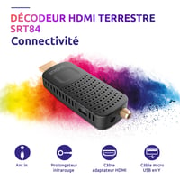 Strong SRT84 DVB-T2 HD Set-top box crni, HEVC H.265, Dolby Audio, HDMI prijemnik sa funkcijom snimanja, elektroničkim programskim vodičem i 2-u-1 daljinskim upravljačem 4