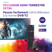 Strong SRT84 DVB-T2 HD Set-top box crni, HEVC H.265, Dolby Audio, HDMI prijemnik sa funkcijom snimanja, elektroničkim programskim vodičem i 2-u-1 daljinskim upravljačem 2
