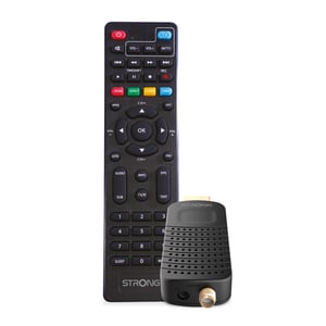 Strong SRT84 DVB-T2 HD Set-top box crni, HEVC H.265, Dolby Audio, HDMI prijemnik sa funkcijom snimanja, elektroničkim programskim vodičem i 2-u-1 daljinskim upravljačem
