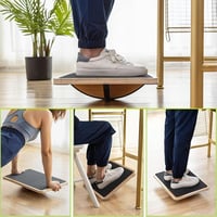 StrongTek Professzionális Fa Egyensúlyozó Deszka, Arany, Íróasztal Alatti Billenő Torna Eszköz, Csúszásgátló, Core Erősítő, Irodai Fitness 6